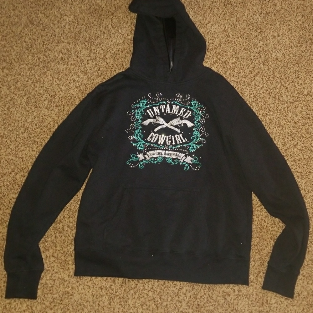 Black cowgirl hoodie